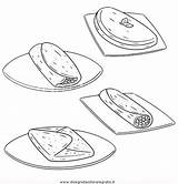 Omelette Disegno Alimenti sketch template