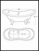 Clawfoot Tub Drawing Bathtub Getdrawings sketch template