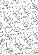 Coloring Mushroom Pattern Pages Printable Categories sketch template