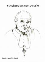 Coloring Ii John Paul Pope Crafts Catholic Pages Saints Kids Saint sketch template