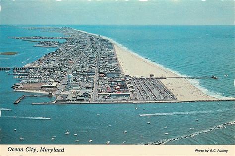 ocean city maryland aerial view md postcard united states maryland