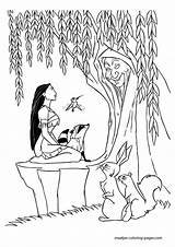 Pocahontas Coloring Grandmother Kleurplaten Willows Nakoma Coloriages Stencil Kocoum Warns sketch template