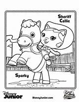 Sheriff Callie Wild West Coloring Kids Pages Colouring Disney Cowgirl Printable Print Birthday Horse Sherrif Books Callies Potty Choose Board sketch template