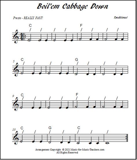 printable piano sheet   beginners