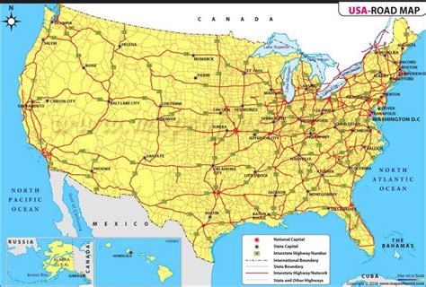 road map aupairheart usa road map  travel map usa map