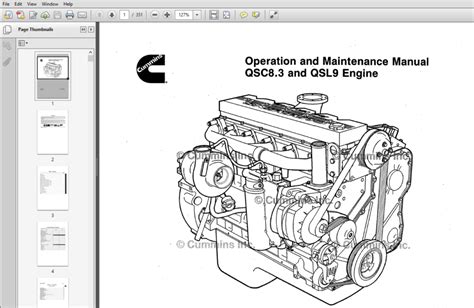 cummins qsc  qsl engine series operation  maintenance manual