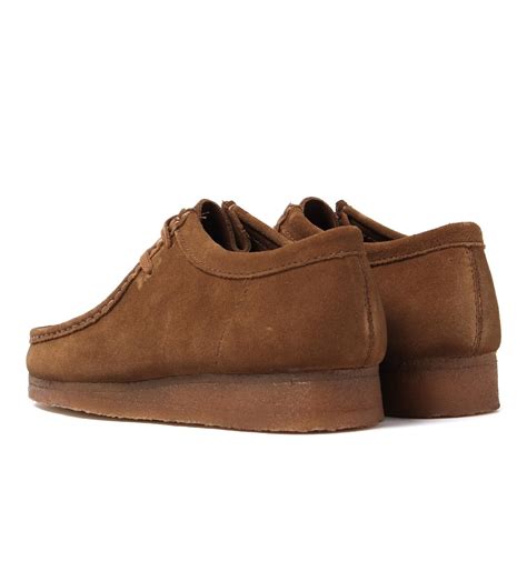 Lyst Clarks Cola Brown Suede Wallabee Low Cut Moccasin Boots In Brown