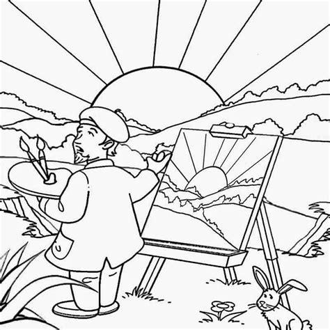 artist coloring pages books    printable