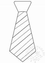 Necktie Template Father Striped Coloring Stripes sketch template