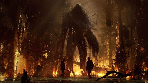 Justice League Dark Concept Art Shows Off A Massive Swamp Thing