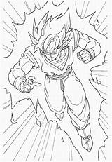 Dragon Ball Coloring Pages Goku Super Saiyan Dragonball Para Imprimir Colorir Malvorlagen Draw sketch template
