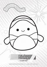 Squishmallows Squishmallow Ricky Clown Coloringpagesonly sketch template