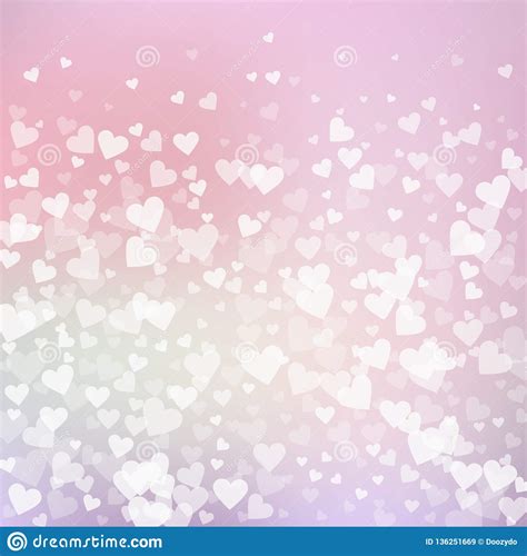 white heart love confettis valentine`s day gradie stock vector