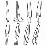 Forceps Drawing Vector Illustrations Clip sketch template