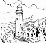 Faro Farol Colorir Faros Dibujar Imprimir Adults Lighthouses Acolore Natureza sketch template