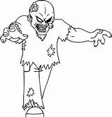 Coloring Pages Zombies Printable Zombie Kids Halloween Scary sketch template