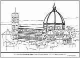 Coloring Florence Cathedral Dome Brunelleschi Lesson Plan Pages 256px 97kb Drawings Plans sketch template