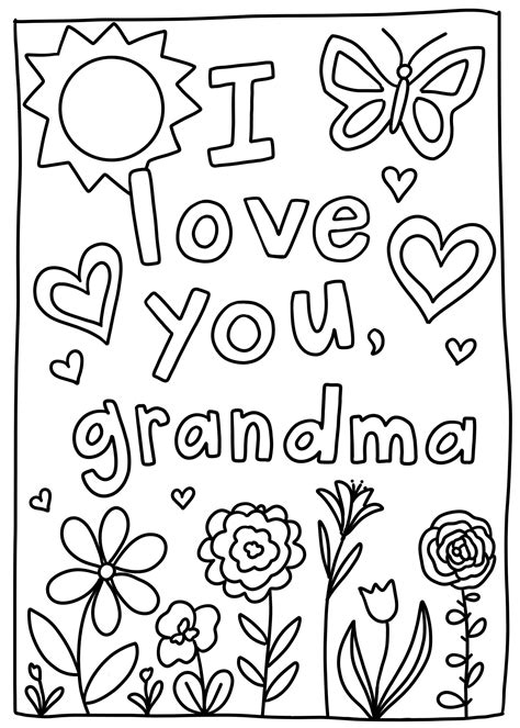 printable coloring pages  grandma printable word searches