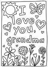 Grandmother Grandmothers Sheets Grandparents sketch template