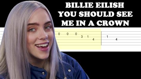 billie eilish       crown easy guitar tabs tutorial youtube