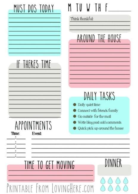 organized    stunning   list printable templates