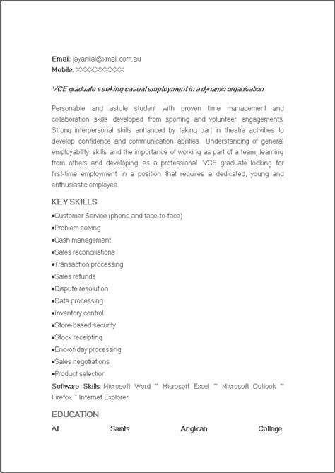 objective  working student  resume resume  gallery