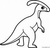Parasaurolophus Coloringall sketch template