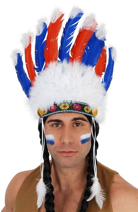 American Indian Men S Feather Headdress Indian Costume Headpiece
