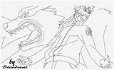 Naruto Lineart Coloring Pages Kurama Ninetailed Jinchuuriki Seekpng sketch template