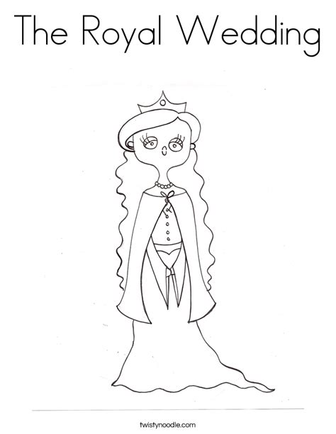 royal wedding coloring page twisty noodle