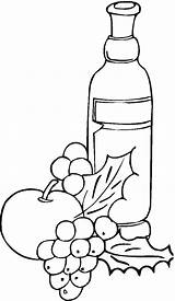 Vinho Uvas Wein Winogrona Trauben Kolorowanka Ausmalbild Przetwory Bottiglia Sok Uva Butelka Soku Grapes Ausdrucken sketch template