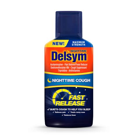 delsym fast release nighttime cough liquid  oz fsa eligible cvs pharmacy