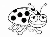 Bug Coloring Lady Pages Vw Drawing Clipart Smiling Color Getdrawings Getcolorings Library sketch template