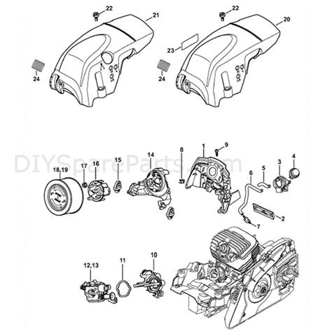 stihl ms  chainsaw ms parts diagram air baffle stihl diagram chainsaw