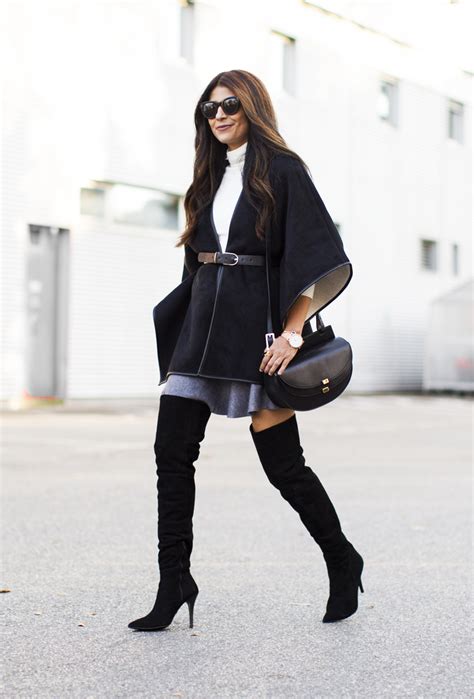 how to wear over the knee boots in fall just the design