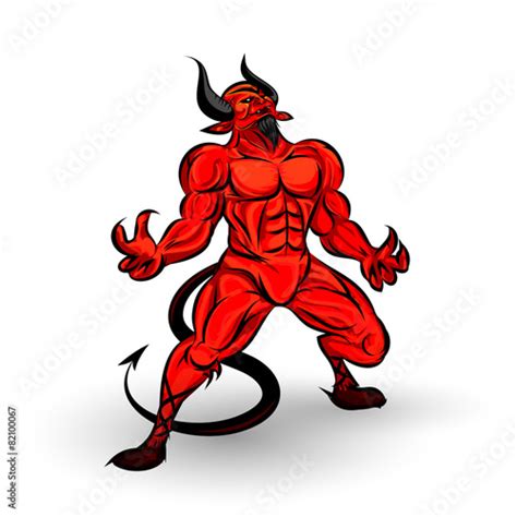 vecteur stock red devil character adobe stock