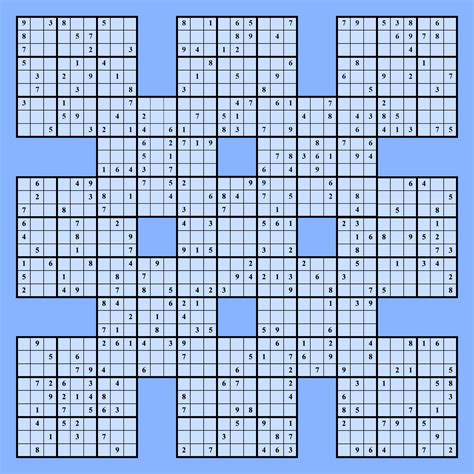 samurai sudoku grid