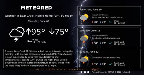 bear creek mobile home park fl weather  days meteored
