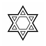 Davidster Symbool Jodenster Hexagram Symbolen Tekens Joodse Wereldwijd Bekend Gezien Identiteit sketch template