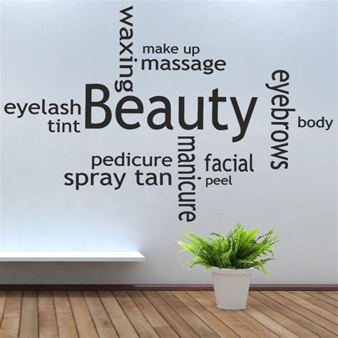fashion beauty collage vinyl wall decal beuaty salon tan mit massage