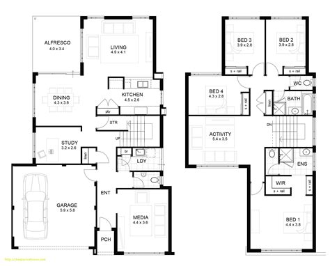 storey house plans philippines  blueprint luxury double story modern house plans em