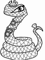 Snake Realistic Reptiles Gaddynippercrayons sketch template