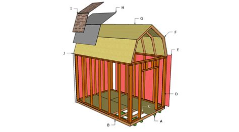 gambrel shed plans myoutdoorplans  woodworking