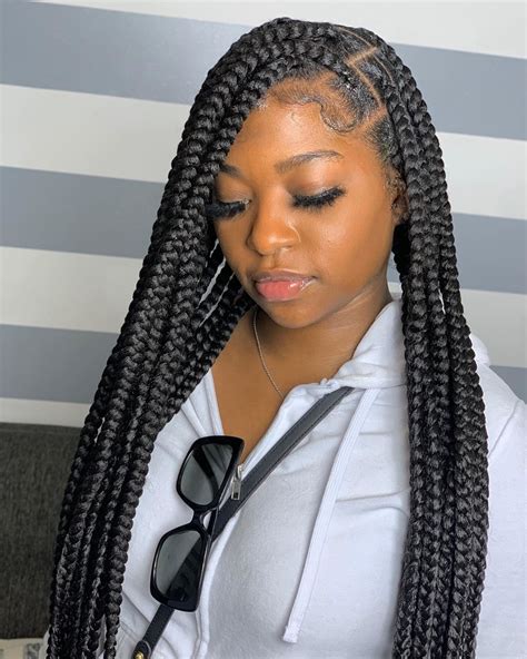 30 knotless braids medium size fashion style