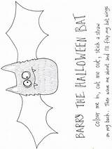 Halloween Puppet Templates Paper Barry Bat sketch template