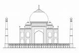 Taj Charminar Tajmahal Indias Trip Cadbull sketch template