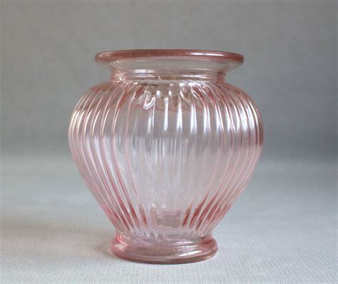 Vintage Pink Vase Small Pink Vase Pink Glass Vase Vase For Flowers
