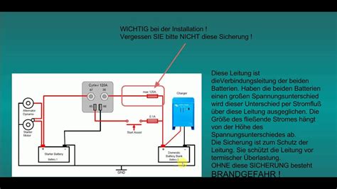 batterie trennrelais elektronisch installieren youtube