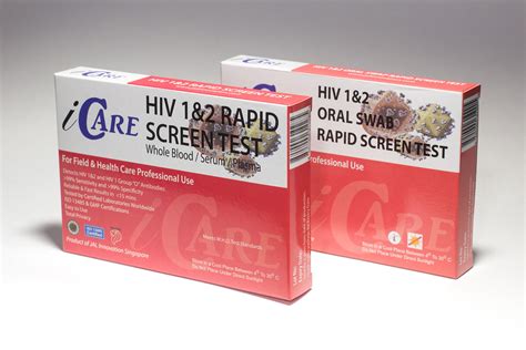 dual pack icare hiv oral blood test kits std rapid tests