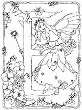Coloring Fairy Alphabet Pages Fairies Kids Angel Fun Printable Fee Feeen Flower Alfabet Votes Rocks Choose Board sketch template